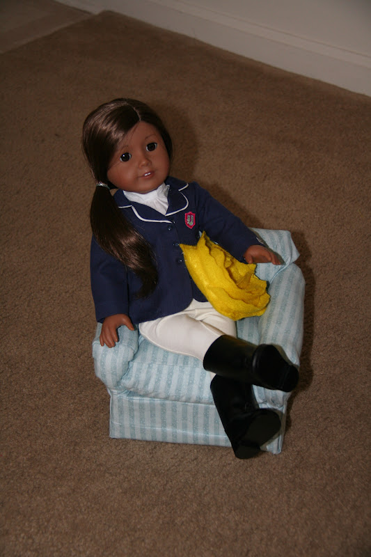 The craft at hand DIY Arm chair for American Girl doll.