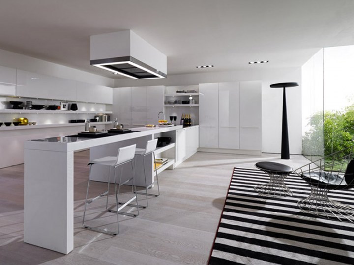 Cocinas en blanco y negro - Colores en Casa