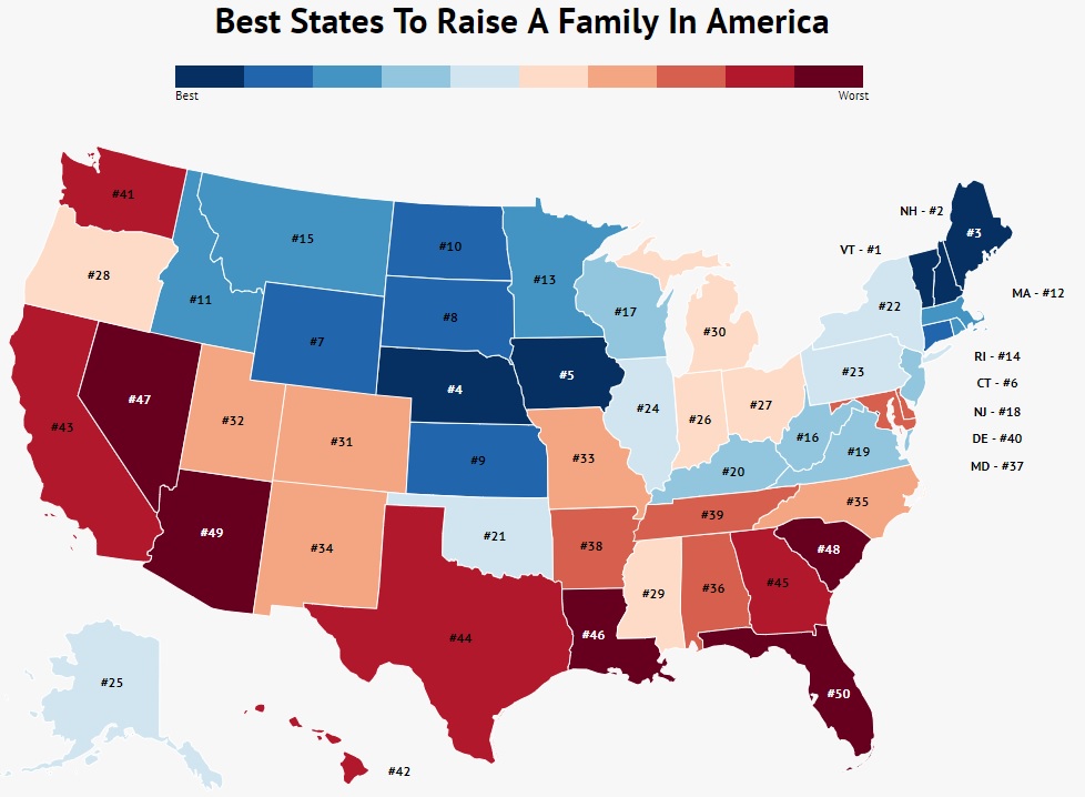 Better states. Best States USA. Safe States. 2022 Best neighborhoods to raise a Family in America. Spending of Families in America for 2022.