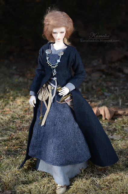 Viking dress for bjd doll