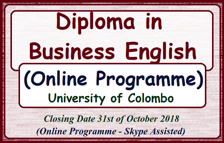 Diploma in Business English – Distance Mode Education (Online Programme - Skype Assisted)