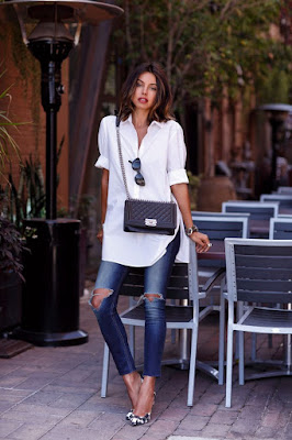White Shirt and Blue Jeans  by Cool Chic Style Fashion