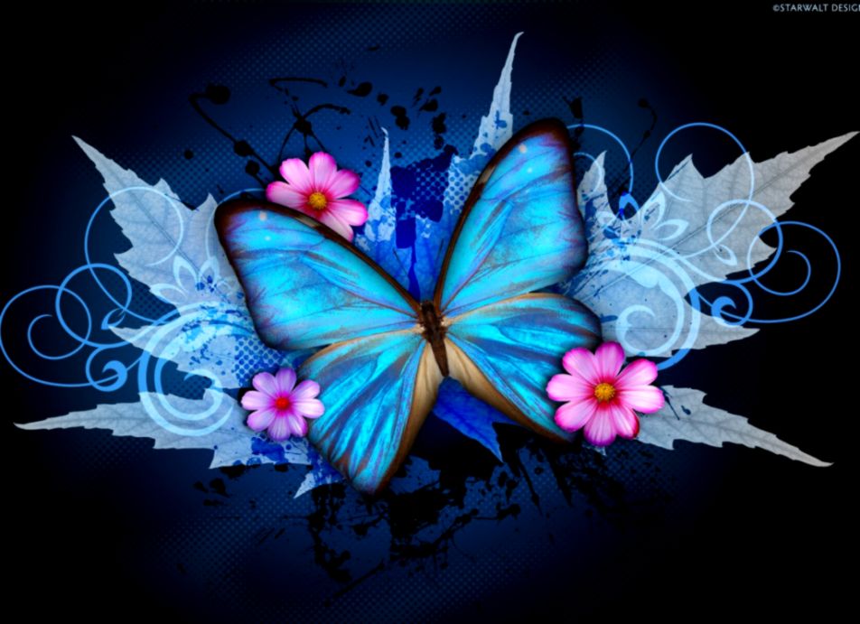 Love Butterfly Abstract Wallpaper Hd