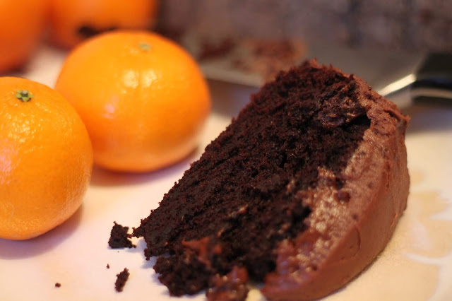Dark chocolate and orange cake (Vegan)