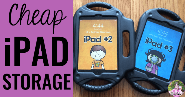 Looking for iPad storage solutions for your classroom? I have a super-cheap iPad storage solution that is perfect for the classroom, even when your iPads have chunky, kid-friendly cases! Take a look at this post, and grab a freebie while you're there!
