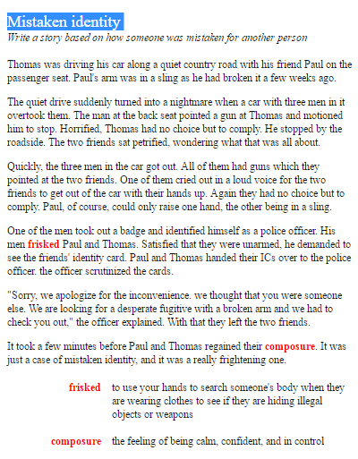 Mistaken identity essay ideas picture