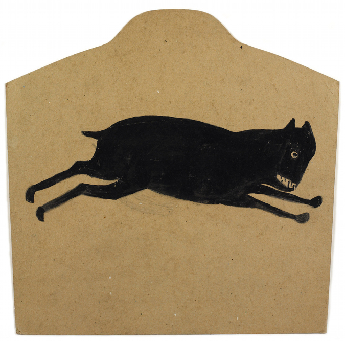 Black Dog Running by Bill Traylor, on Notes from the Pack