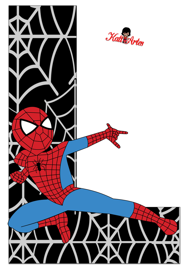 Alfabeto de Spiderman con Fondo Negro. - Oh my Alfabetos!