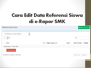  Sobat operator dapodik salah satu data penting yang harus diisi dalam aplikasi e Cara Edit Data Referensi Siswa di e-Rapor SMK