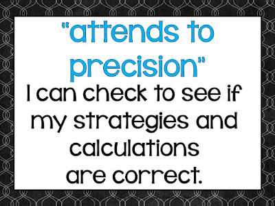 Teaching the standards for mathematical practice is so critical to help students become better at problem solving and to be better math thinkers and doers!  Math practices, math practices activities, math practices posters, math practices lessons, precision