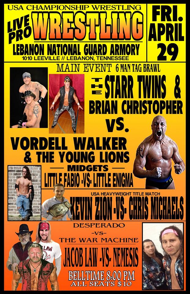 Wrestling News Center USA CHAMPIONSHIP WRESTLING FRIDAY, APRIL 29TH