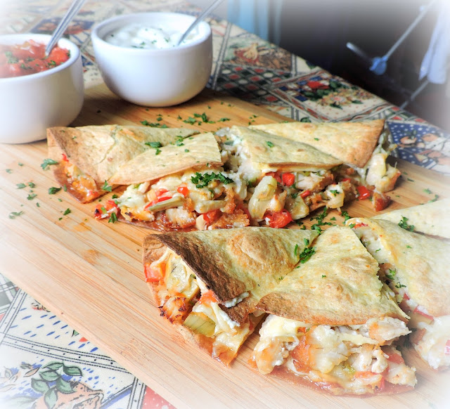 Artichoke Chicken Quesadillas