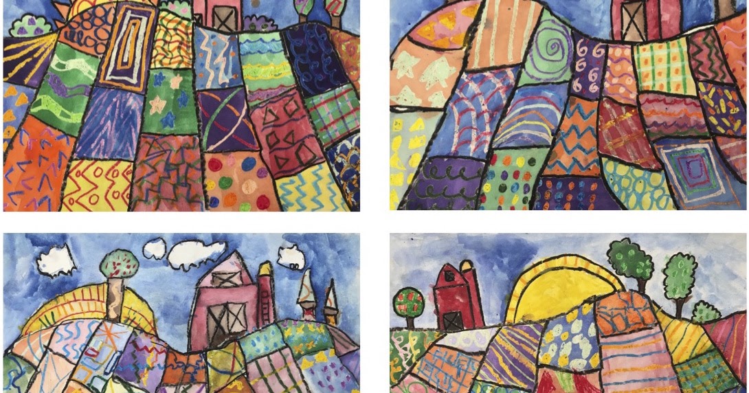 The Rolling Artroom: Landscapes inspired by Karla Gerard (1st-3rd Grade)