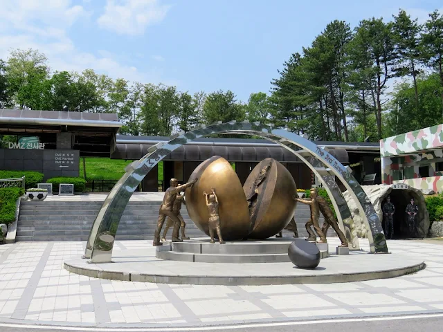 Sculpture at the Third Tunnel in the DMZ in South Korea