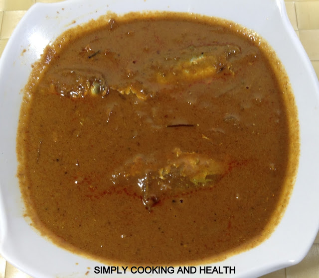 Simply Cooking and Health Spicy Dried fish curry with gravy