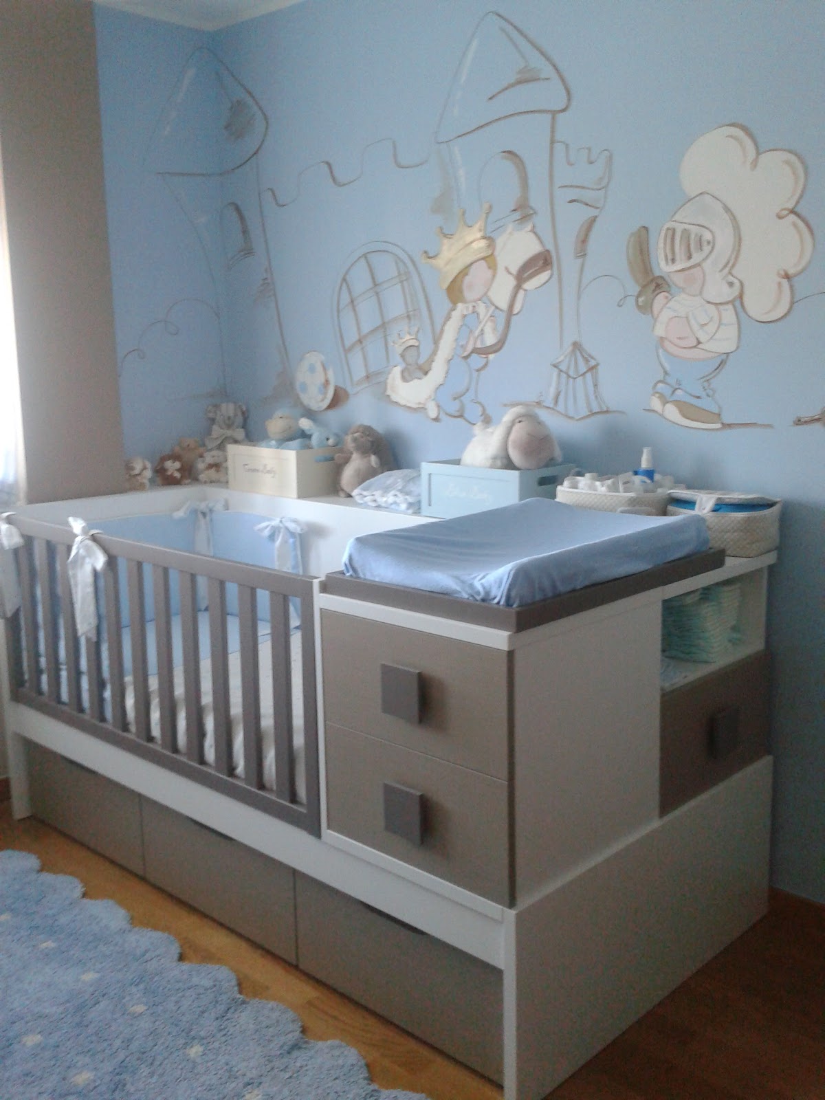 Deco chambre bébé Peinture murale chambre enfant, Prince