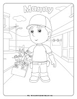 Handy Manny 1: Free Disney Coloring Sheets | Learn To Coloring