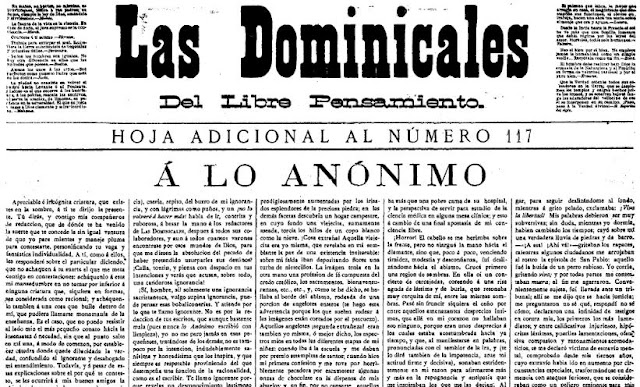 Fragmento del texto publicado en Las Dominicales 