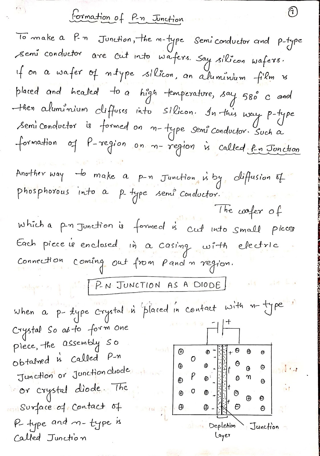 ELECTRONIC DEVICE HANDWRITTEN NOTES FOR CLASS 12TH PHYSICS