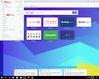 cara screenshot di laptop dengan opera browser