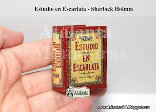 Estudio en Escarlata libro miniatura - minibook A Study in Scarlet - Sherlock Holmes