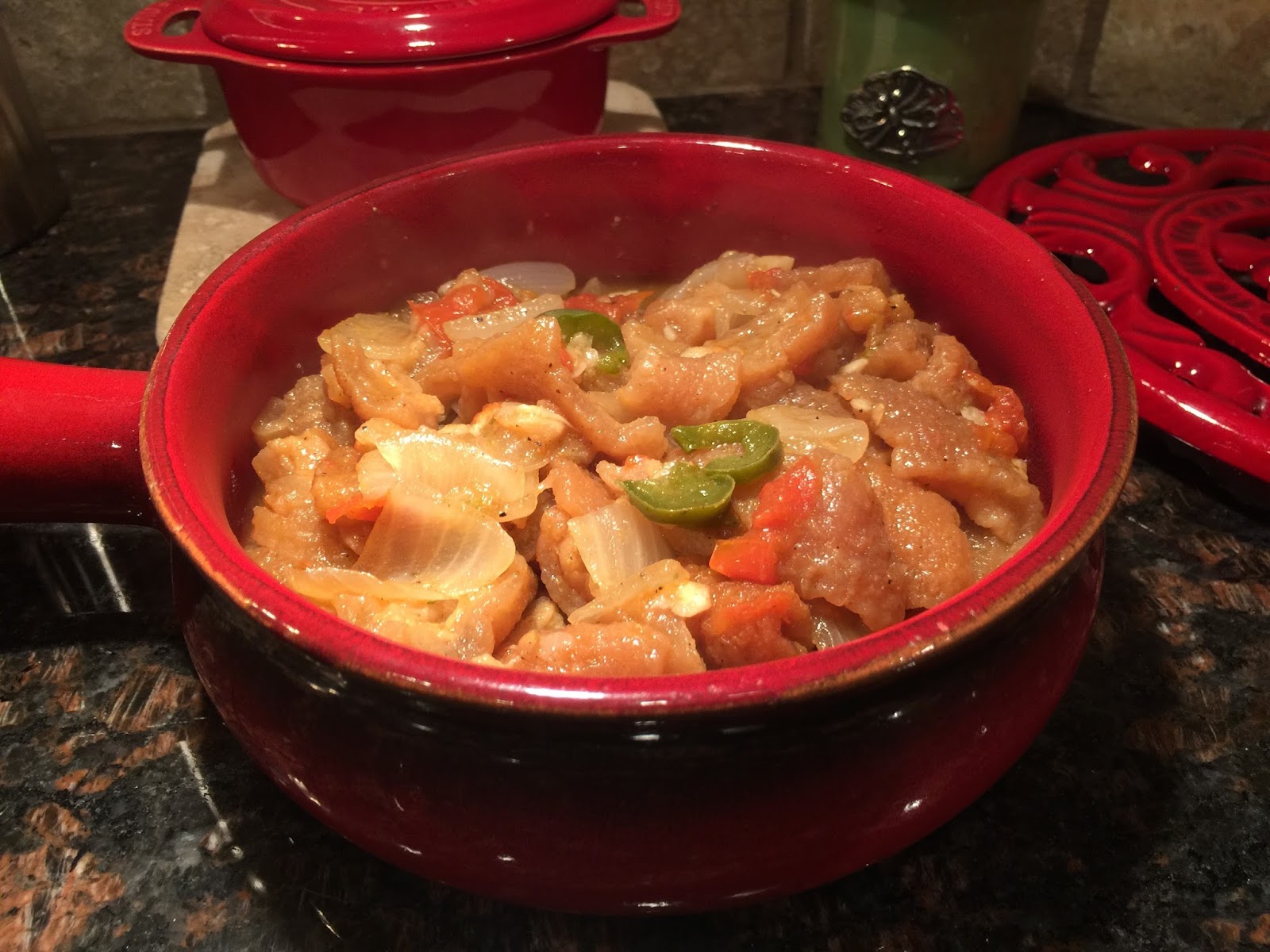 My Cocina, My Kitchen Tacos de Chicharron Guisado (Stewed Pork Rinds