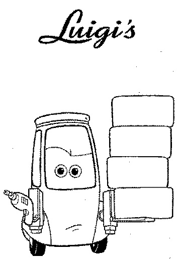 ABC Station: Disney Cars coloring page - Luigi