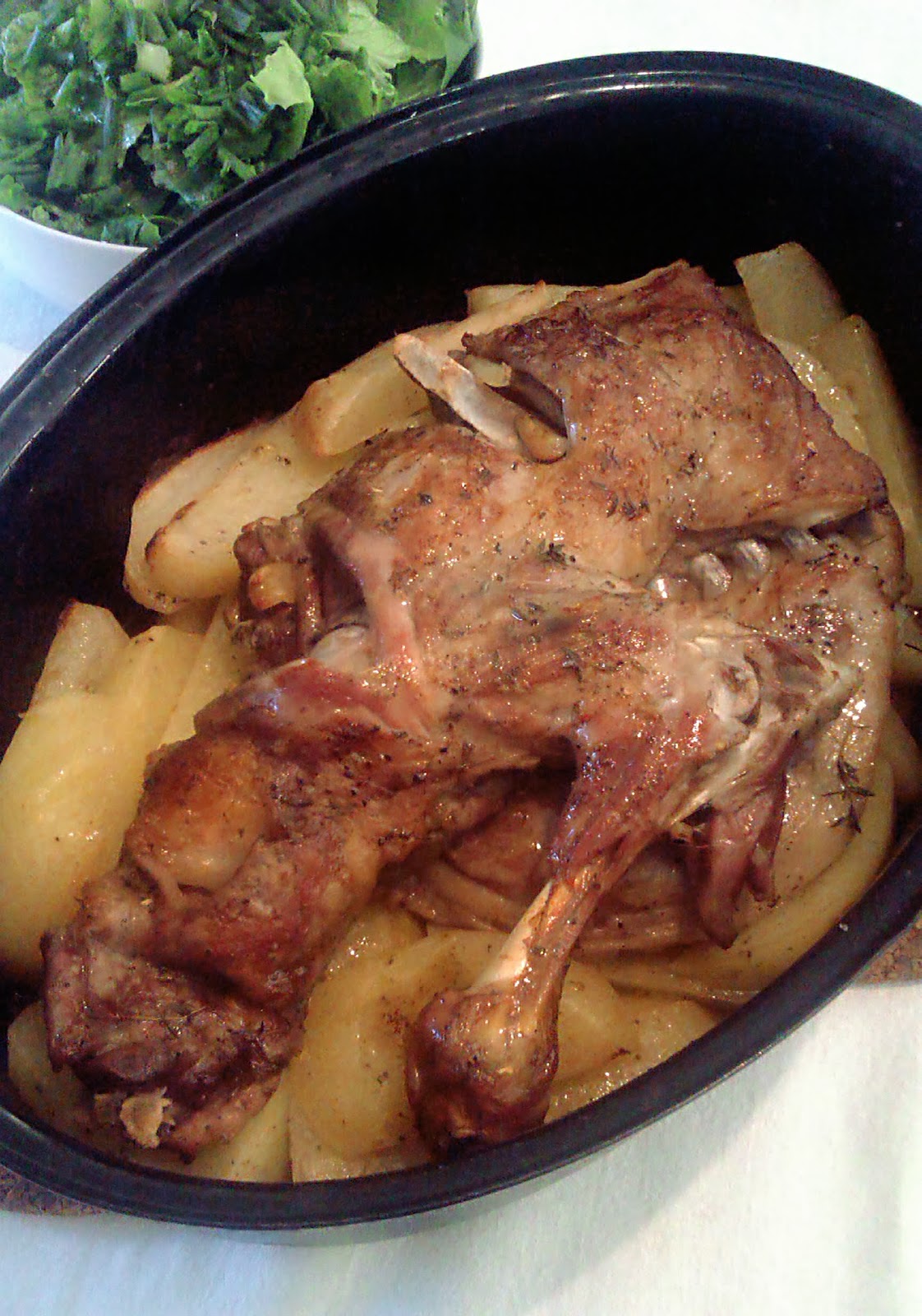 Dutch oven Goat or Lamb with potatoes