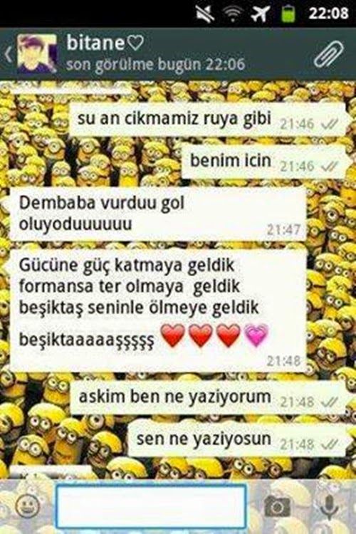 Yeni 1 Karikatür : Sevgiliyle konuşurken araya maç karışması :D