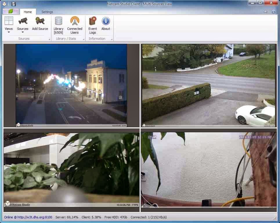 أفضل برنامج لعمل نظام مراقبة متكامل بالكاميرات العادية لمنزلك او مكتبك Netcam Studio