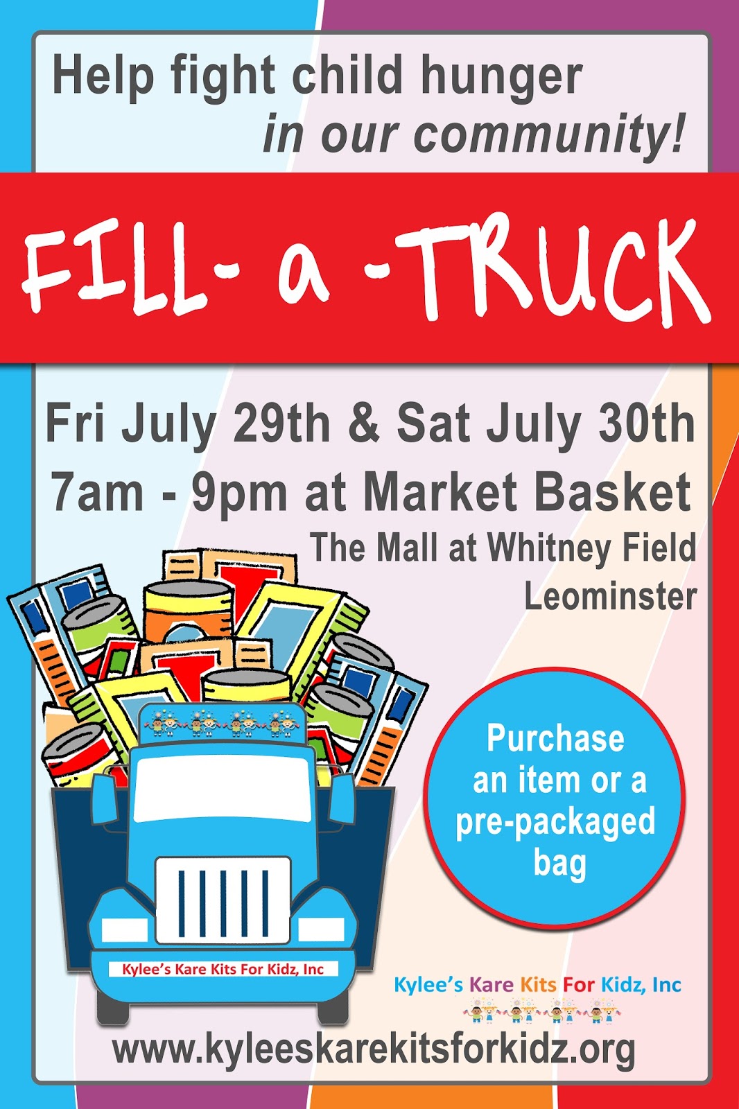 Kylees Events 2ND ANNUAL FILL A TRUCK AT MARKET BASKET IN LEOMINSTER