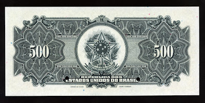 Brazil paper money currency 500 Mil Reis Cruzado Cruzeiro Real Reais