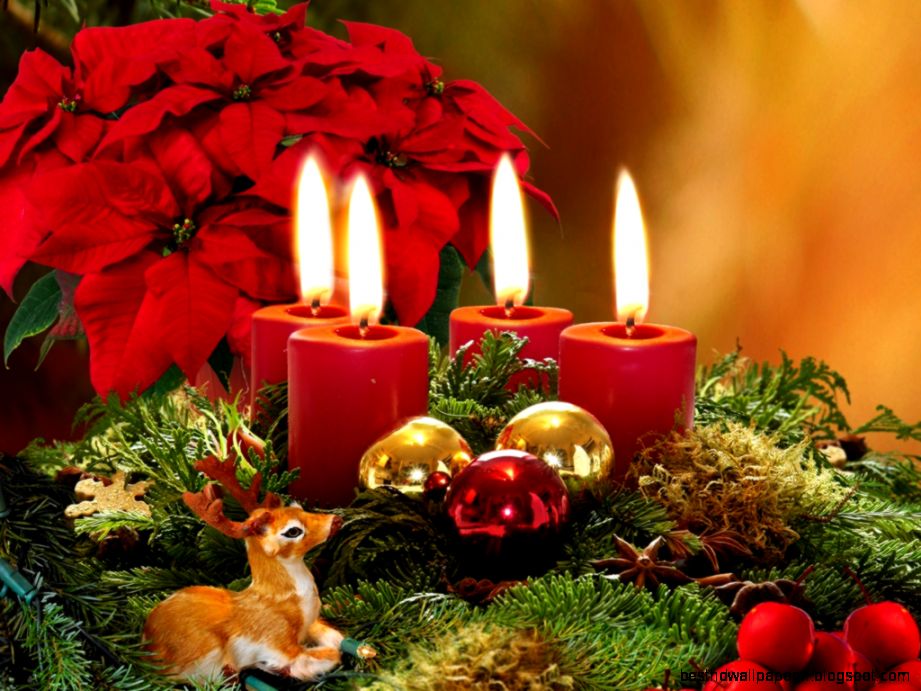Christmas Candles Desktop Wallpaper