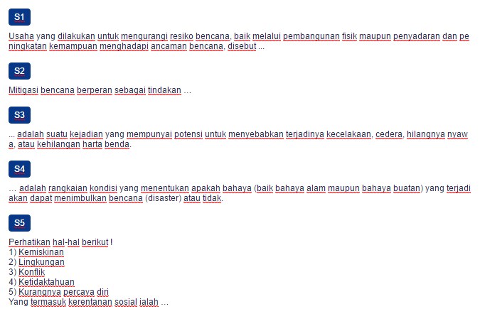 Contoh Soal Mitigasi Bencana Alam