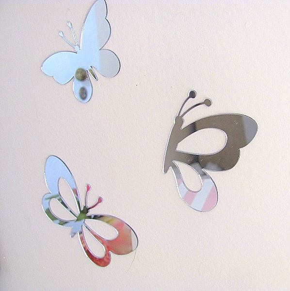 Decorate with Little Butterfly Mirrors Crafts a la mode