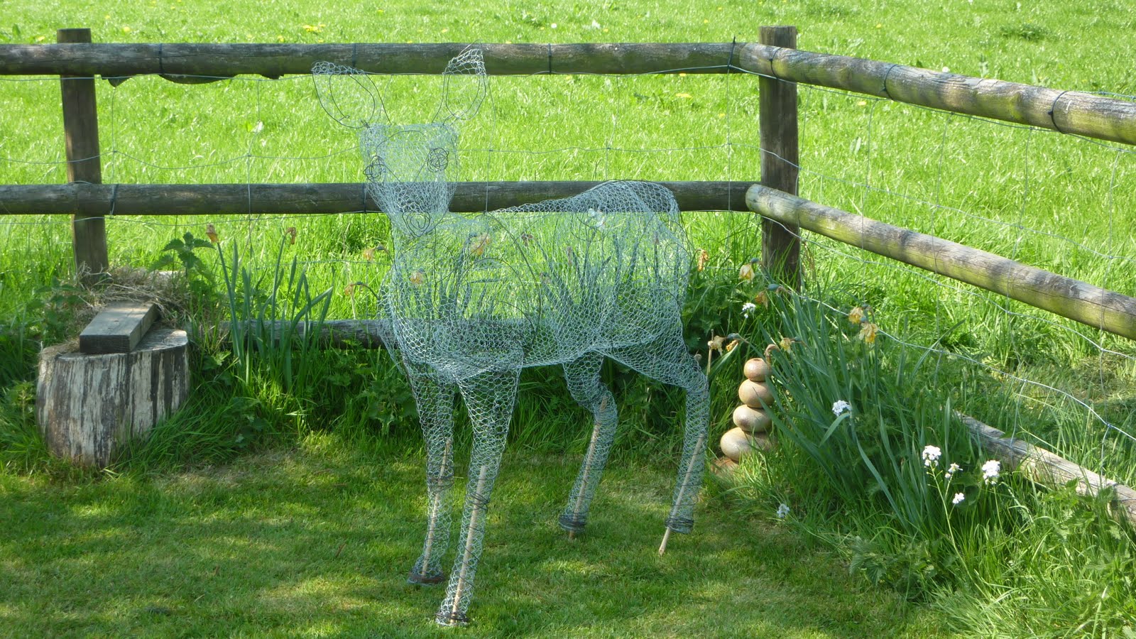 Wireworks sculpture in wire Roe Deer