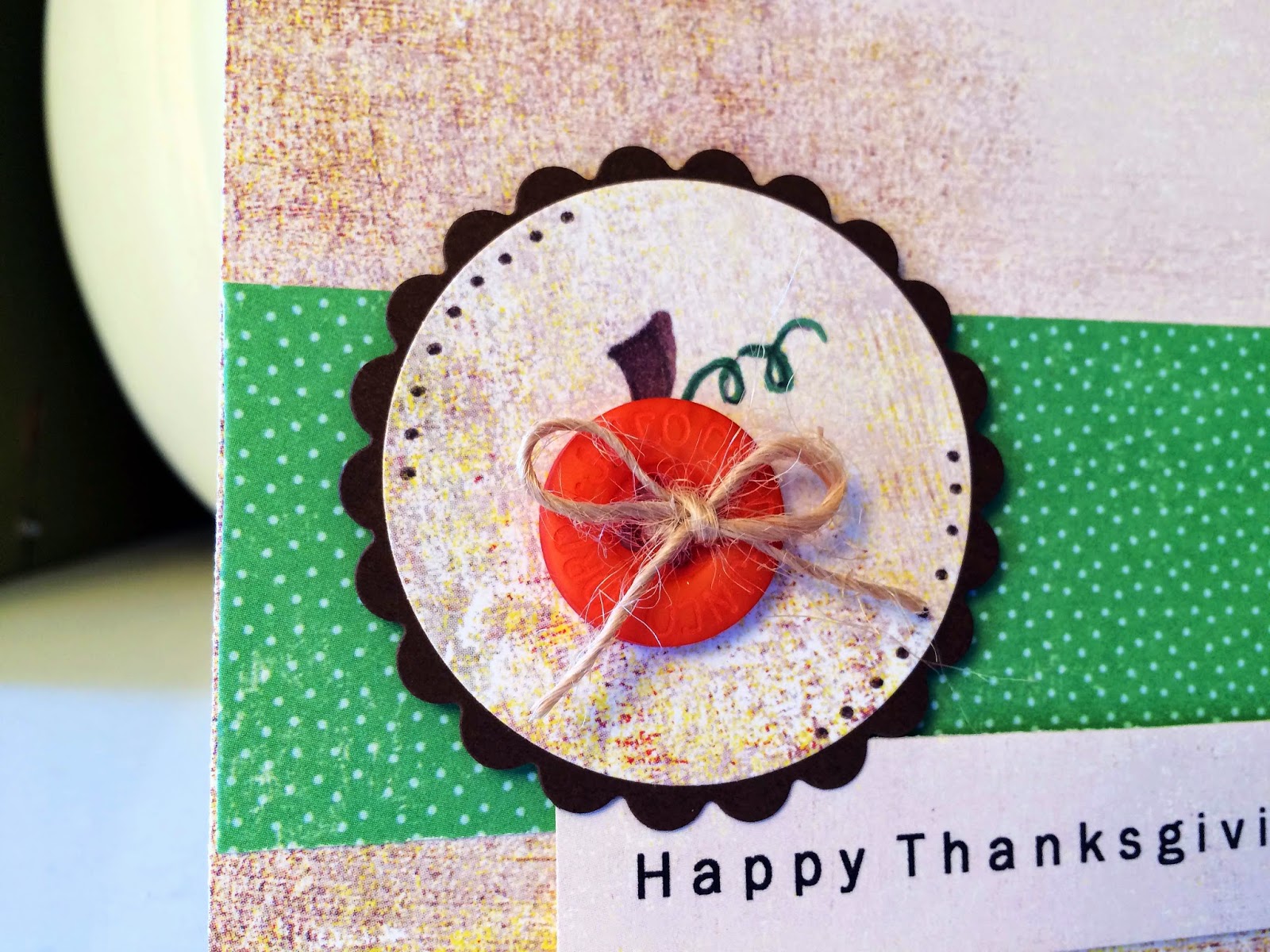 Scrappin' with DeeDee: Sweet Little Button Pumpkin Card