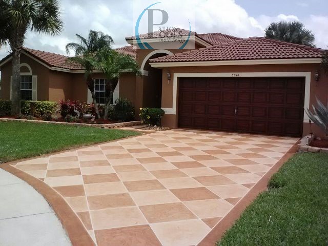 Decorative Concrete Ideas For The Driveway Patio Or Pool Deck Decorative Concrete For A Residential Driveway Remodel