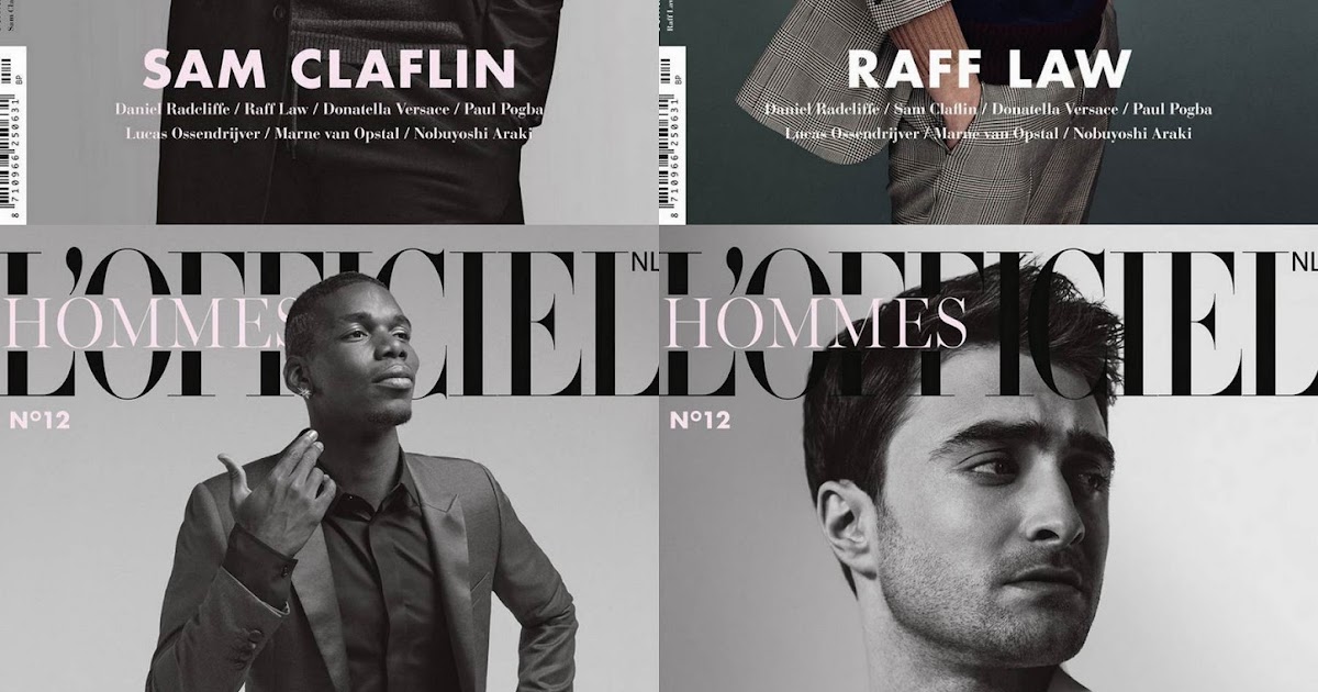 Paul Pogba, Daniel Radcliffe, Raff Law y Sam Claflin para L'Officiel