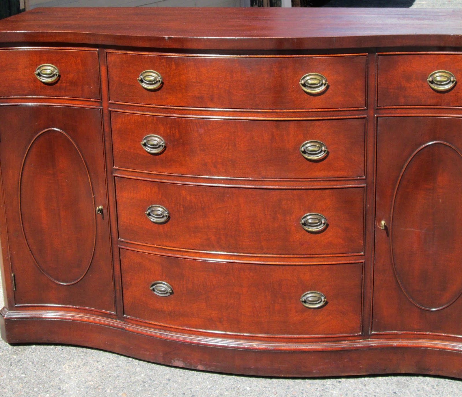 BoHO Chic Vintage Buffet / Dresser Duncan Phyfe Style Hepplewhite Pulls SOLD