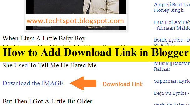 How to Add Download Link in Blogger with Pictures