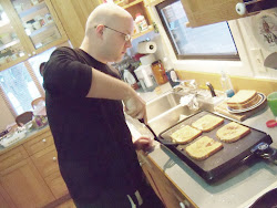 Justin: cooking his famous French toast