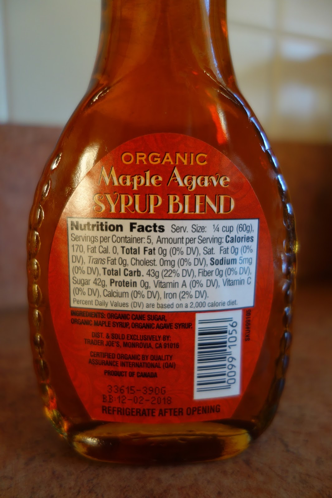 Trader Joe's Organic Maple Agave Syrup Blend