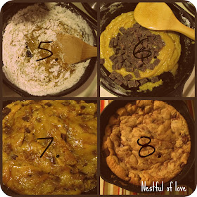 Nestful of love: Chocolate Chunk Cookie...cast iron skillet style