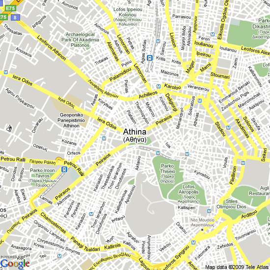 Map of Athens Greece - Free Printable Maps