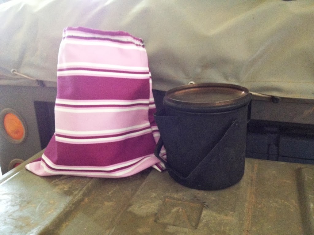 Red Dirt Roaming Homemade canvas camping gear bags