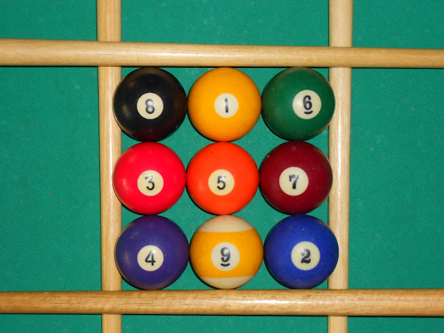 Installation of magic square 3x3 using pool balls photo 1