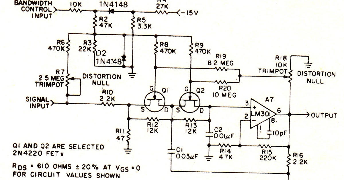 Voltage Controlled Music Filter Circuit ~ Line Circuit Blog