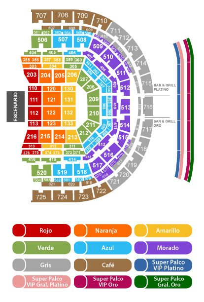 Mapa Arena Ciudad De Mexico