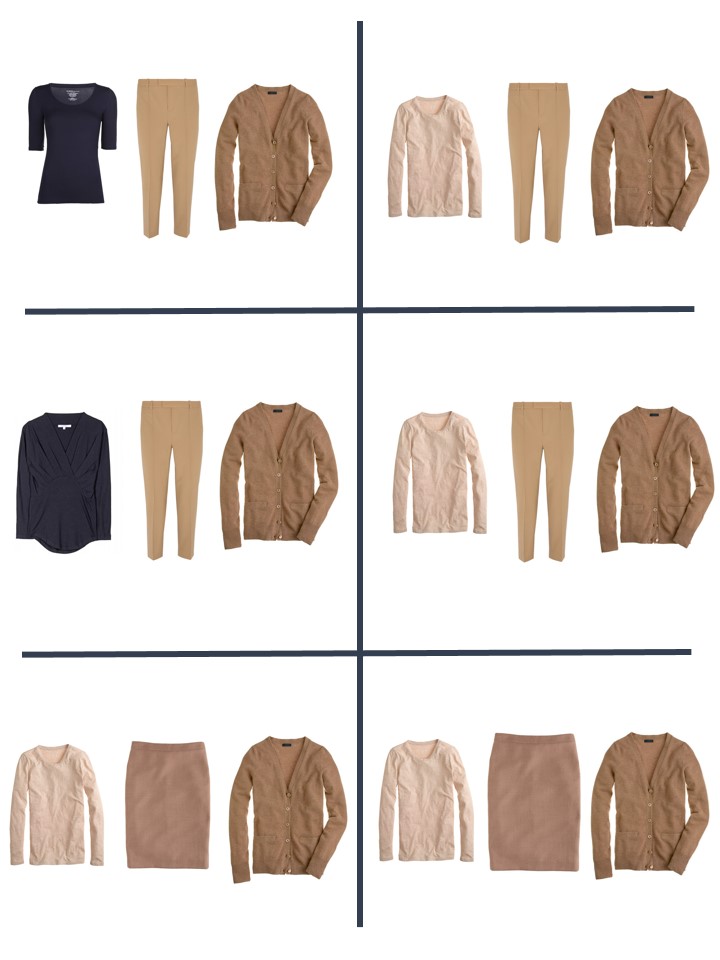 Packing a Four by Four Capsule Wardrobe: Navy, Tan and Coral | The ...